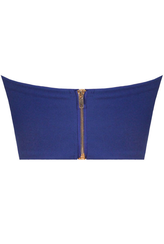 Blue Front Bow Trimming Bralet