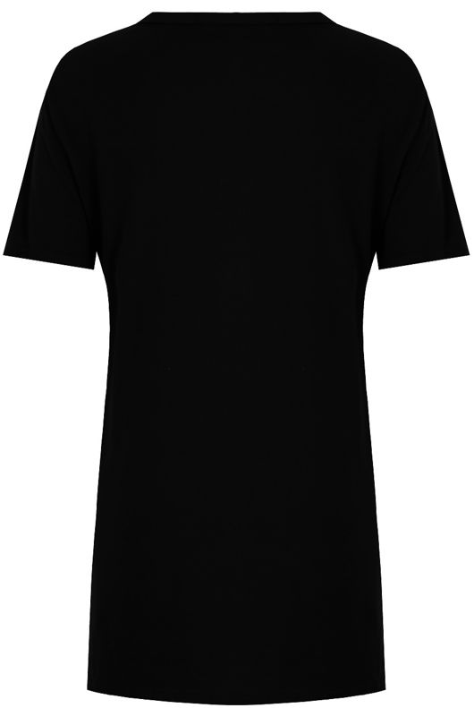 Black NYC Embossed T-Shirt Dress