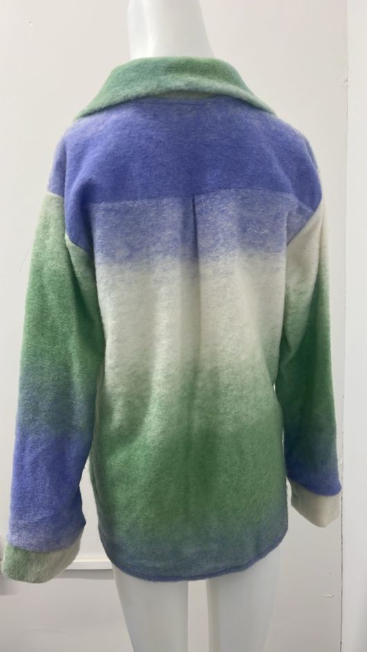 Green Purple Multi Colour Shirt