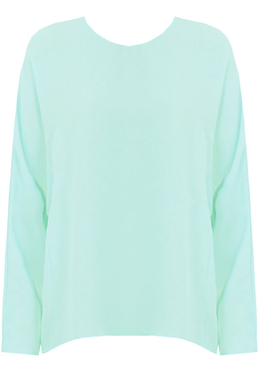Mint Side Seam Oversized Blouse