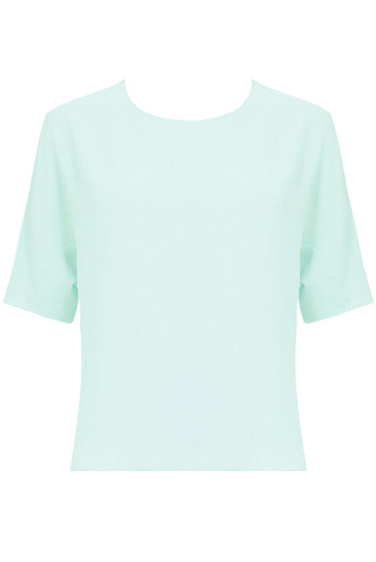 Mint Over-Sized Cropped Blouse