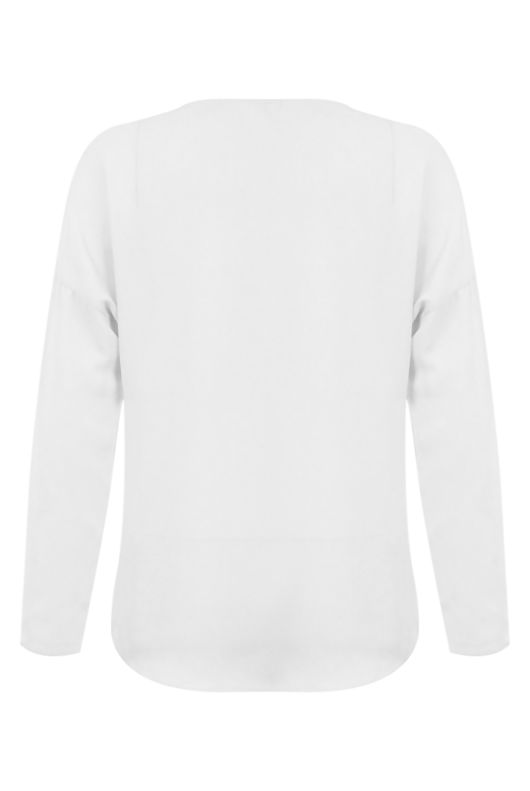 White LAmour Printed Chiffon Top In 