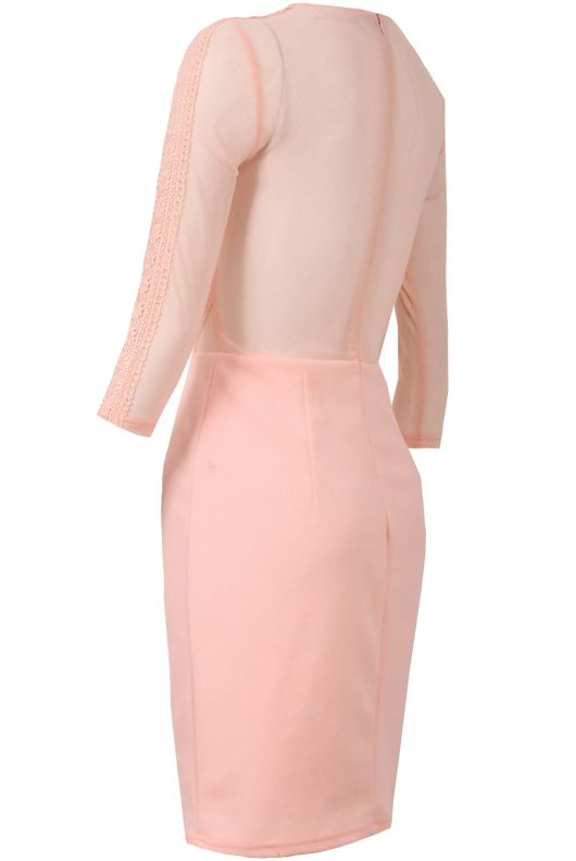 Rose Flower Lace Midi Dress