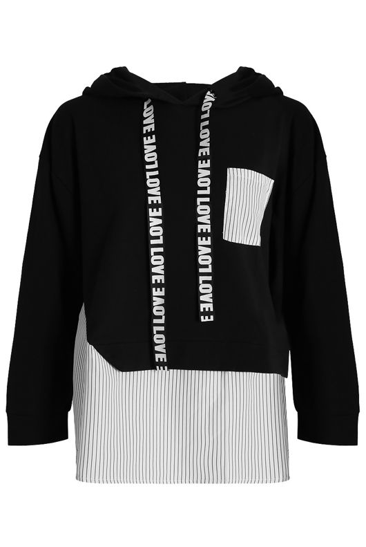Black Mock Shirt Layered Jumper