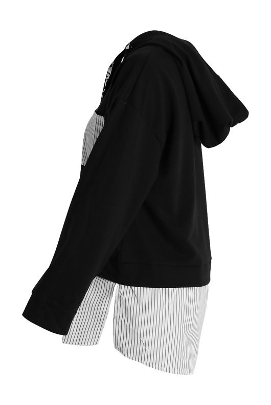 Black Mock Shirt Layered Jumper
