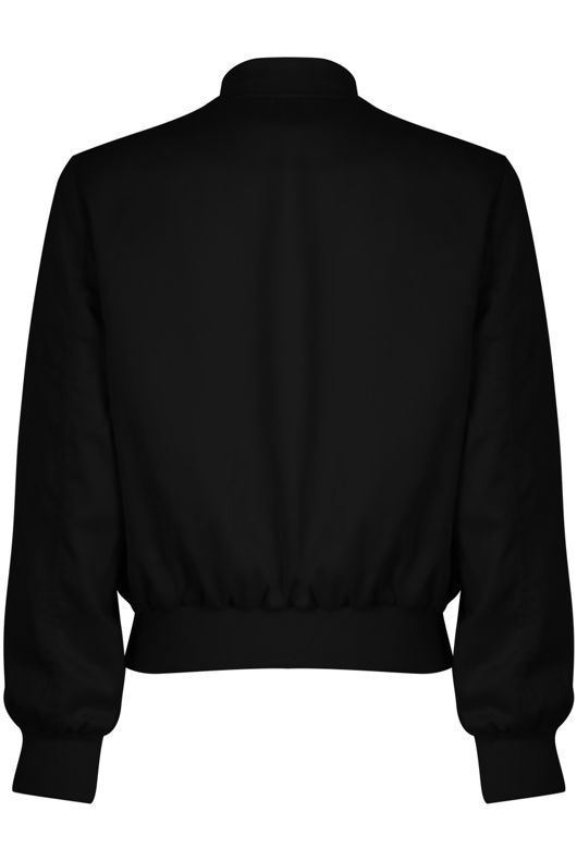 Black Eye Lash Embellished Bomber Jacket