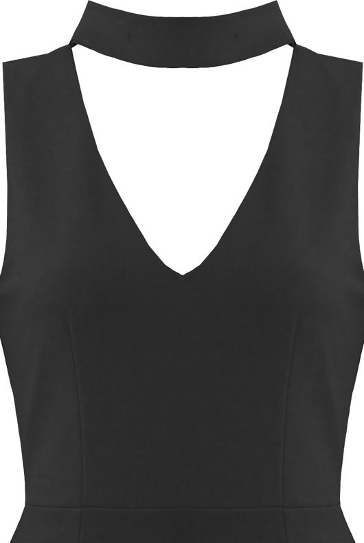 Black Key Hole Bodycon Dress