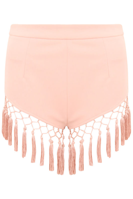 Rose Tassel Tailored Shorts