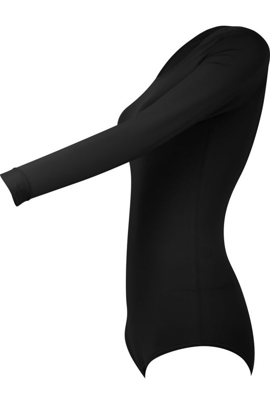 Black Laced Back Bodysuit