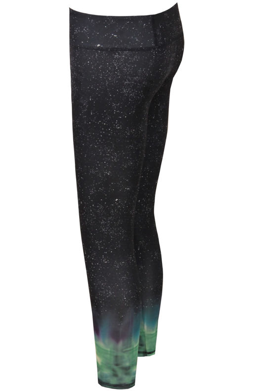 Black Dotted Print Fitted Leggings
