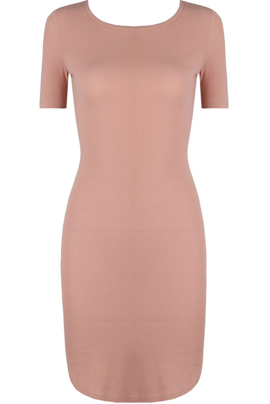 Black Vertical Stripe Textured Bodycon Dress 