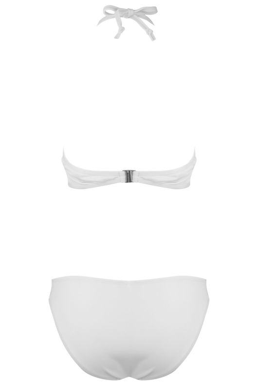 White Mesh Insert Bikini Set