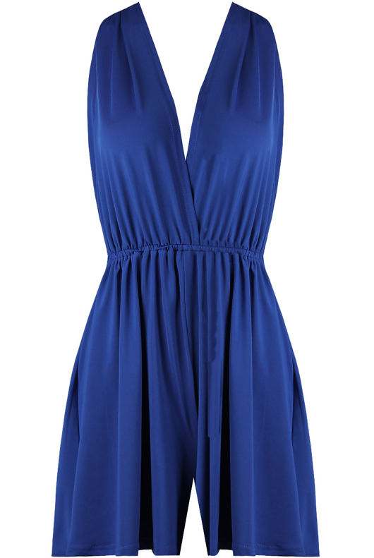 Slinky Multi-way Playsuit In Royal Blue