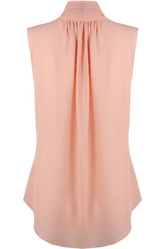 Pink Front Button Up Asymmetric Crop Shirt