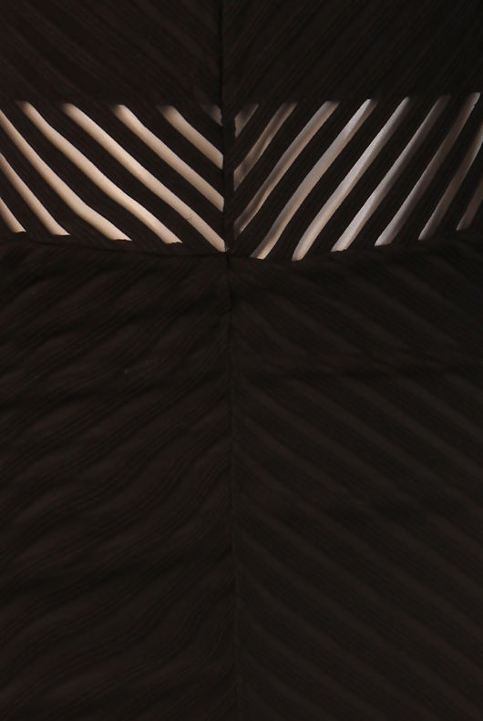 Black Cross Stripe Textured Bodycon Dress