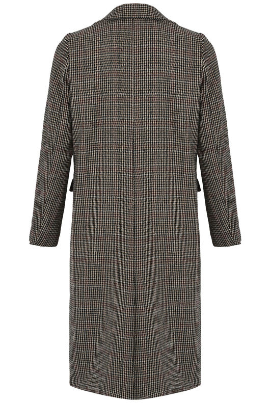 Tweed with Overcheck Longline Coat