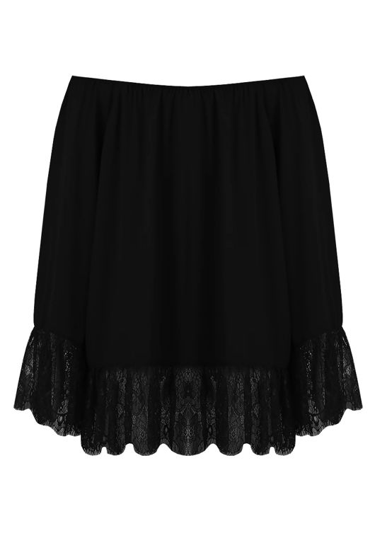 Black Off The Shoulder Lace Border Blouse