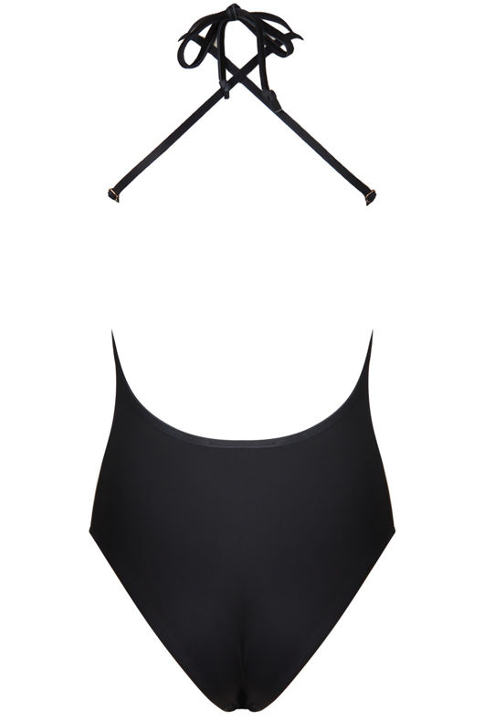 Black and White Optical Illusion Kaleidoscope Swimsuit