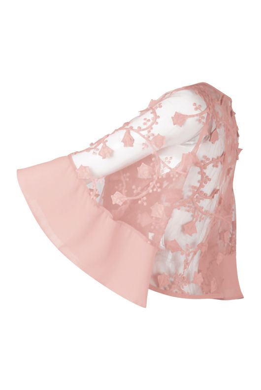 White Lace Sheer Mesh Overlay Croptop