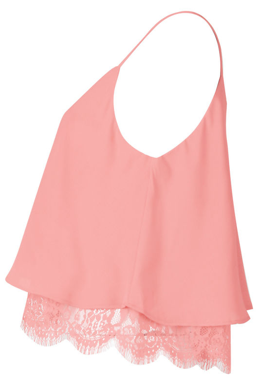 Rose Lace Hem Cami Top