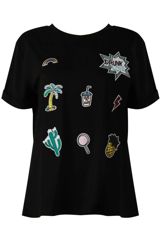 Black Badge Embellished Tees