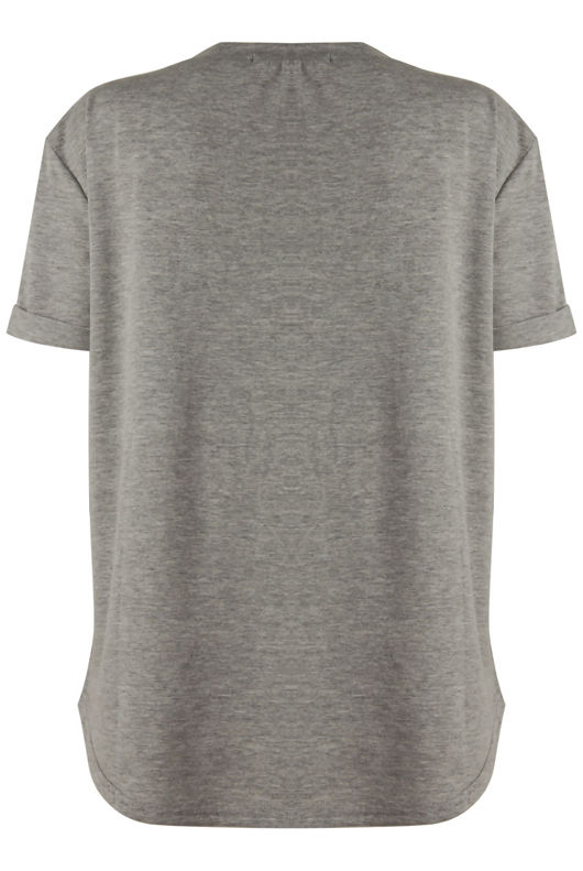 Grey Badge Embellished Tees
