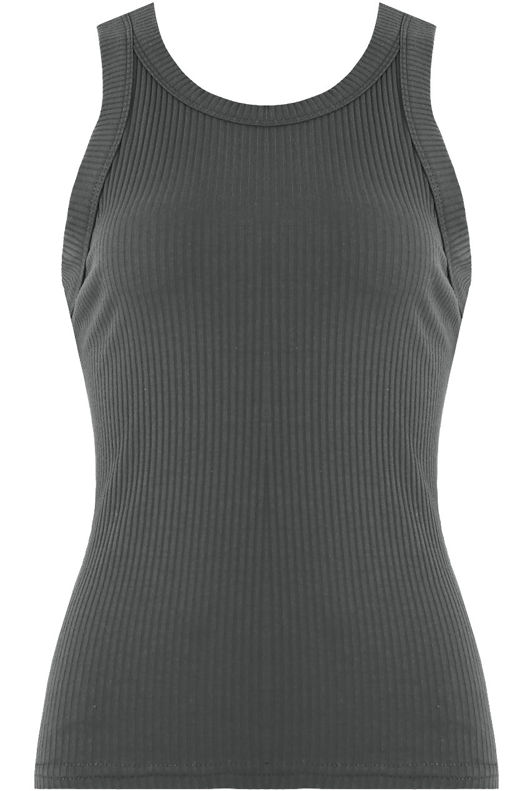 Grey Vertical Stripe Textured Vest