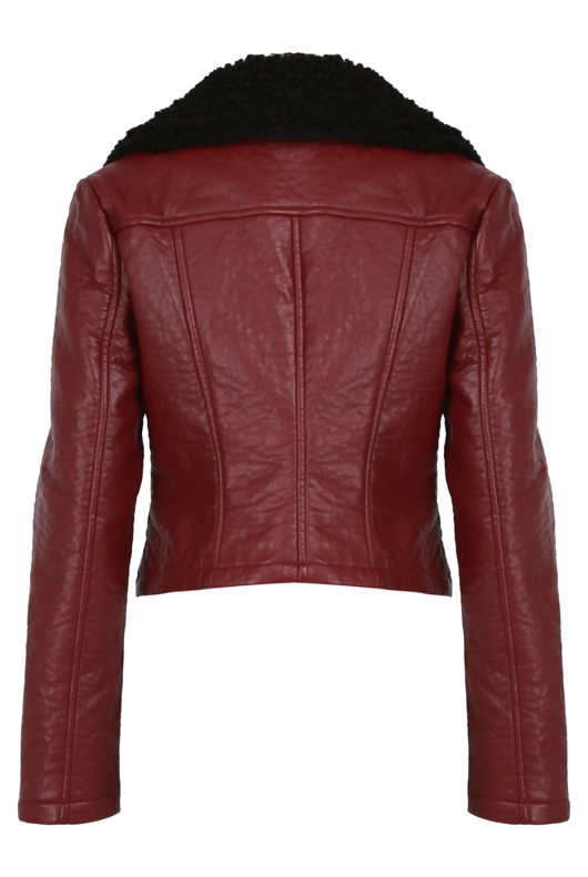 Fur Collar PVC Jacket