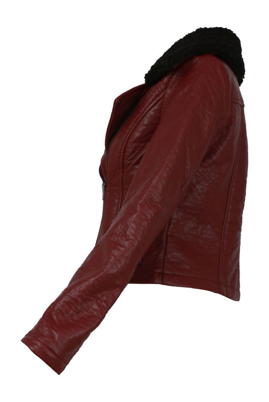 Fur Collar PVC Jacket