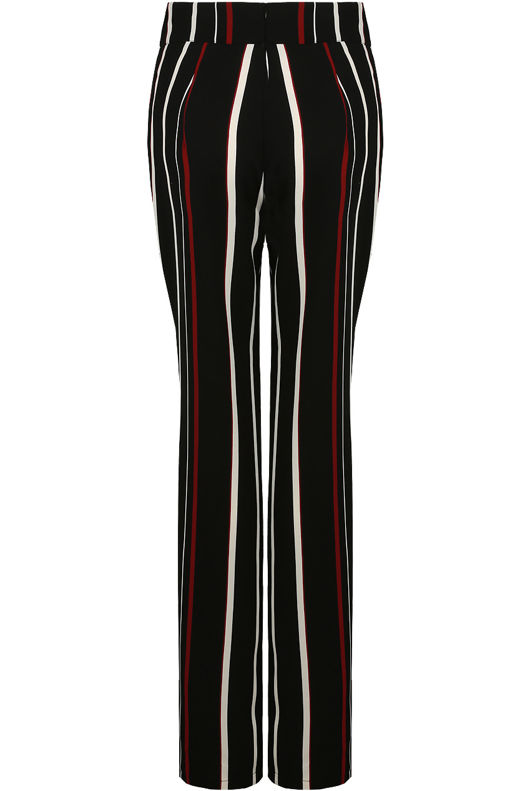 Black Stripe Crossover Front Cut Out Trousers