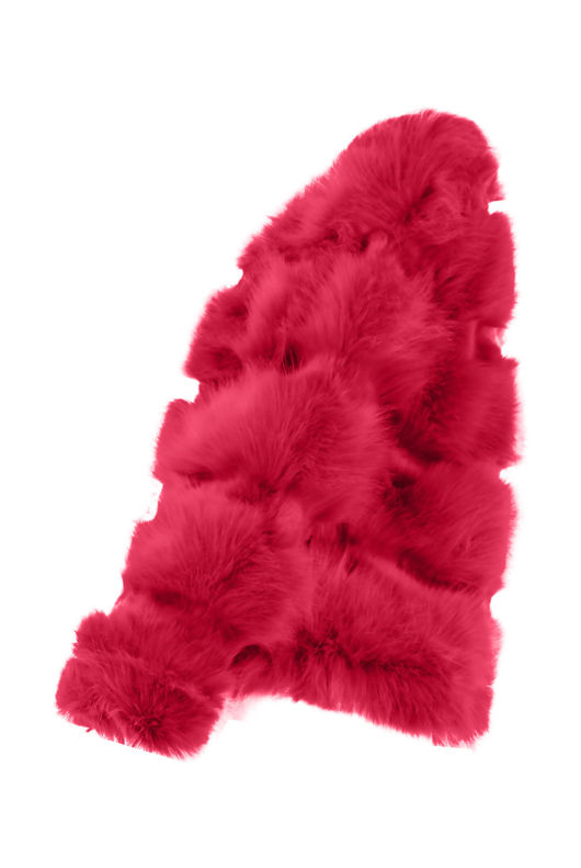Fuchsia Layered Shaggy Faux Fur Coat