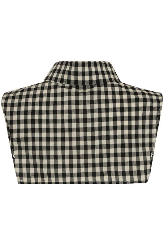 Black Gingham Bib Collar