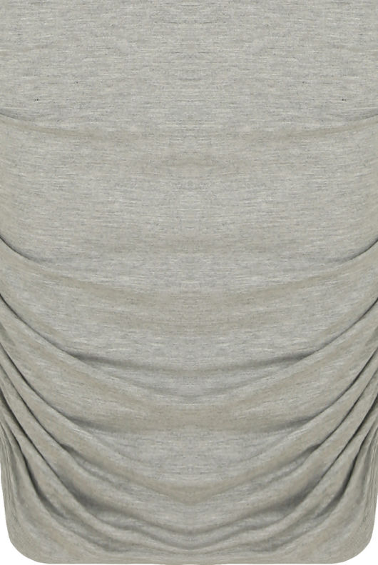 Grey Elasticated Jersey Midi Dress