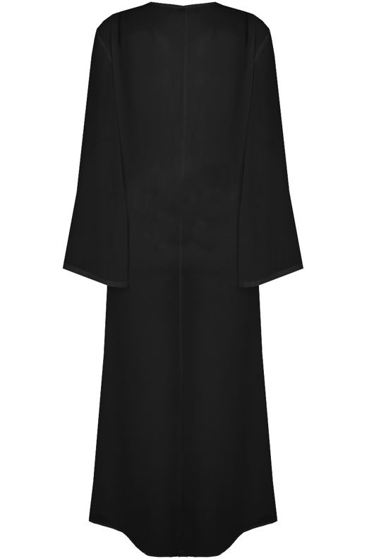 Black Sheer Mesh Maxi Length Tunic