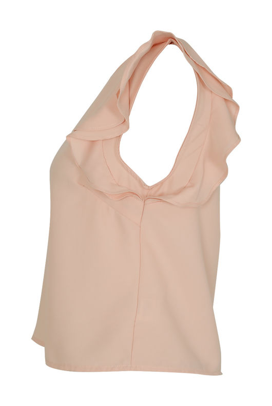 Rose Ruffle Cap Sleeved Top