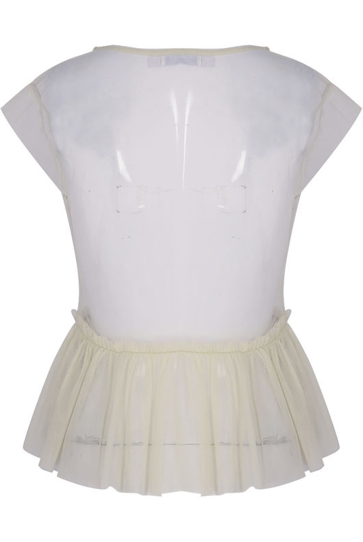 Sheer Tulle Top In Cream