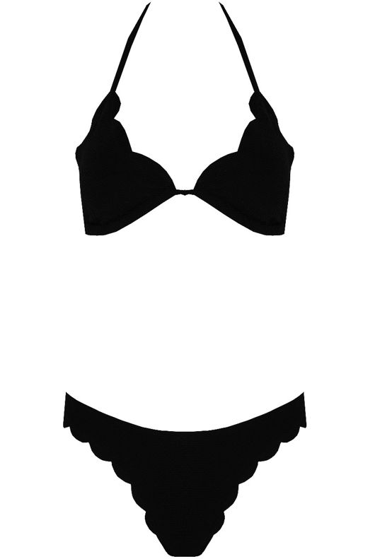 Black Halter Neck Bikini Set