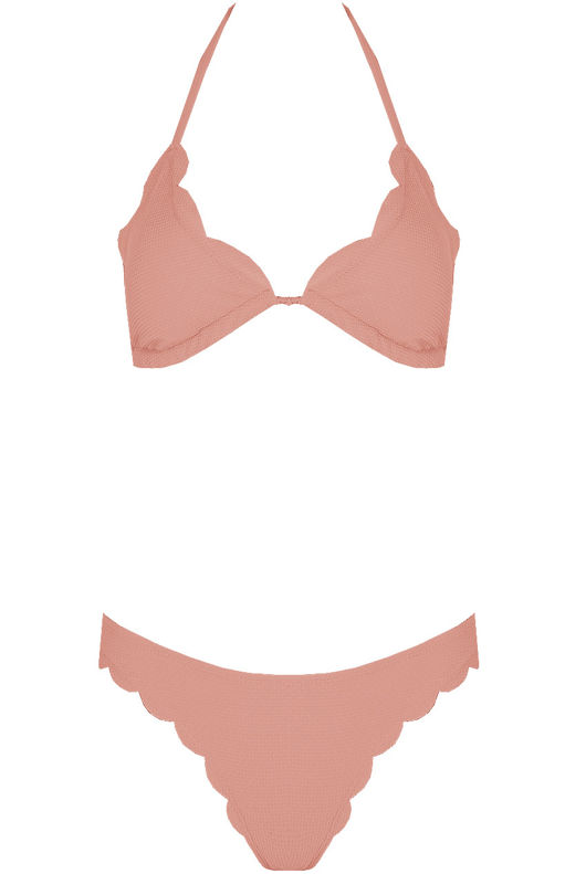 Pink Halter Neck Bikini Set