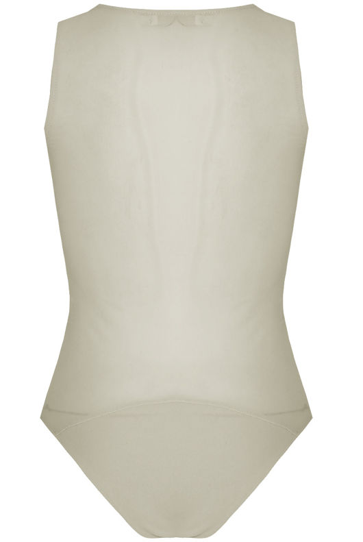 White Netted Sleeveless Bodysuit