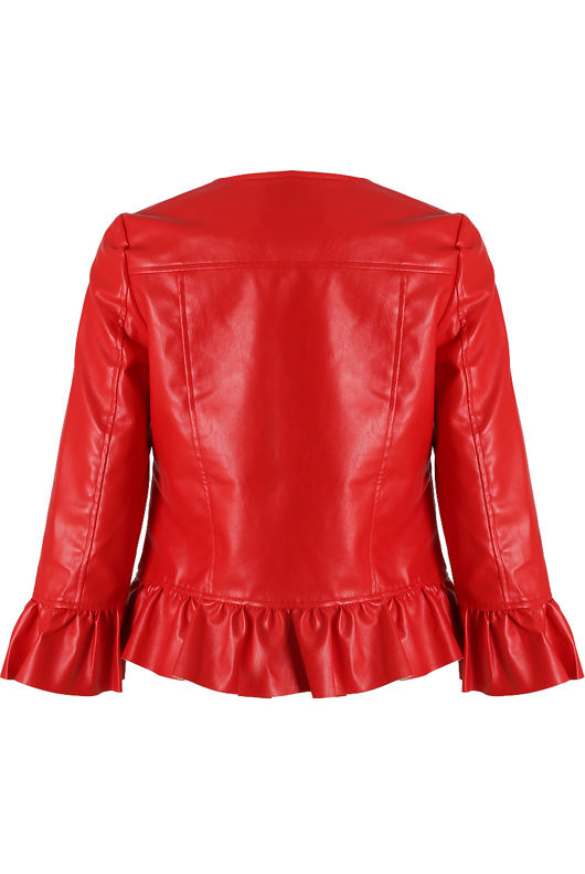 Red Box Faux Leather Jackets