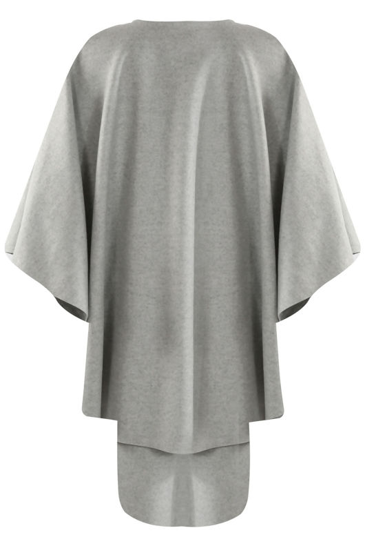 Caped Button Front Overcoat
