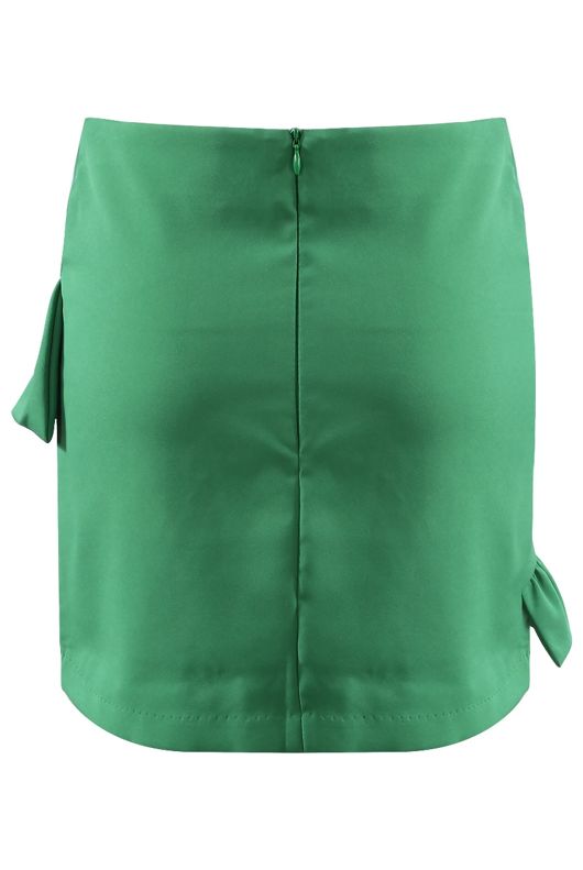  Green Frill Trim Skirt