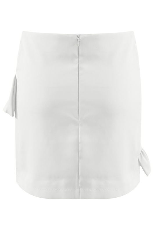 White Frill Trim Skirt