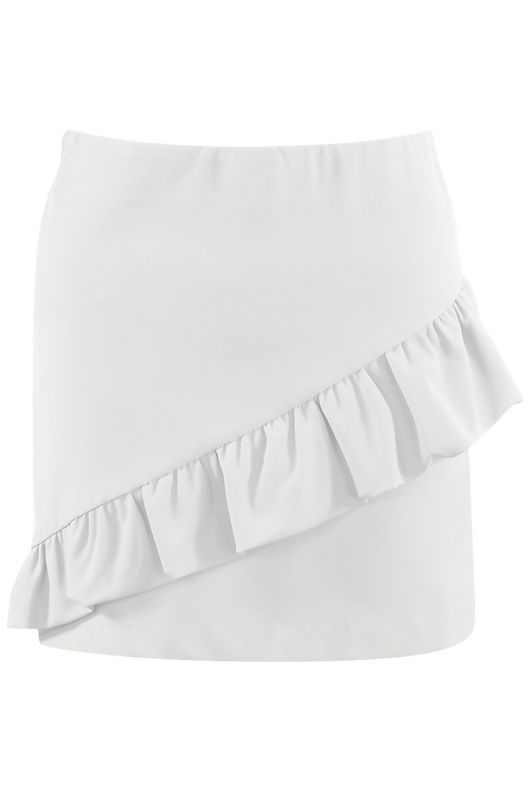 White Frill Trim Skirt