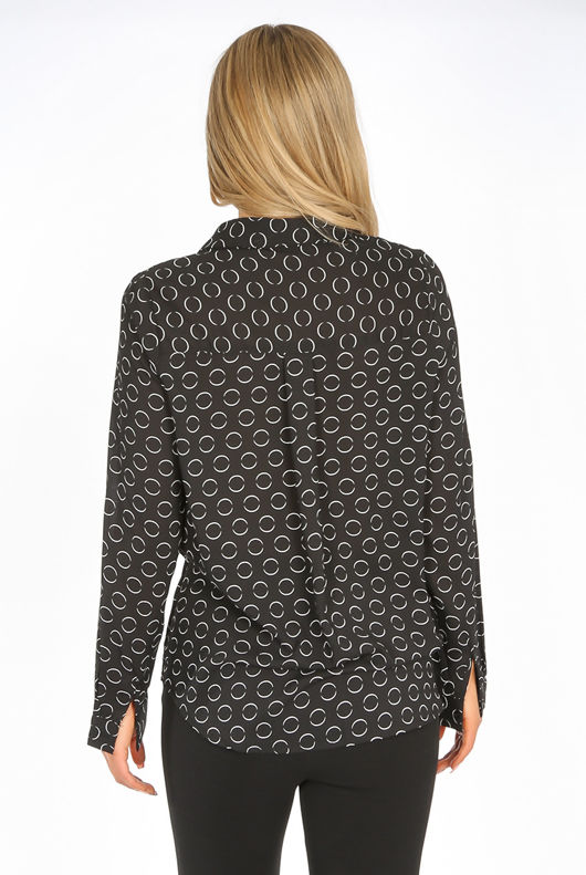Black Circles Print Shirt