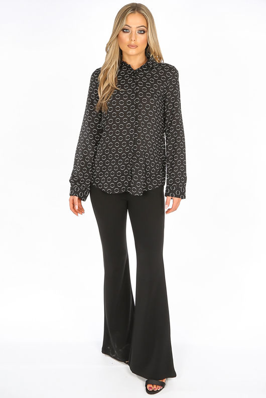 Black Circles Print Shirt