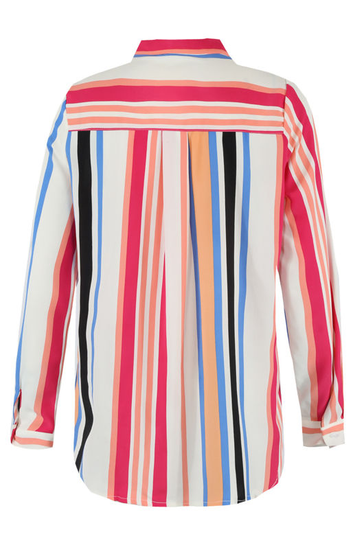 Red Stripes Hidden Placket Shirt