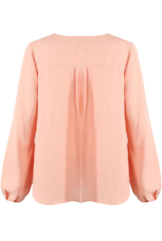 Rose V Neck Button Up Blouse