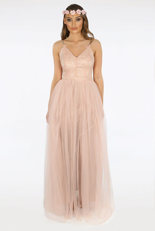 Rose Cami Lace Bodice Maxi Dress