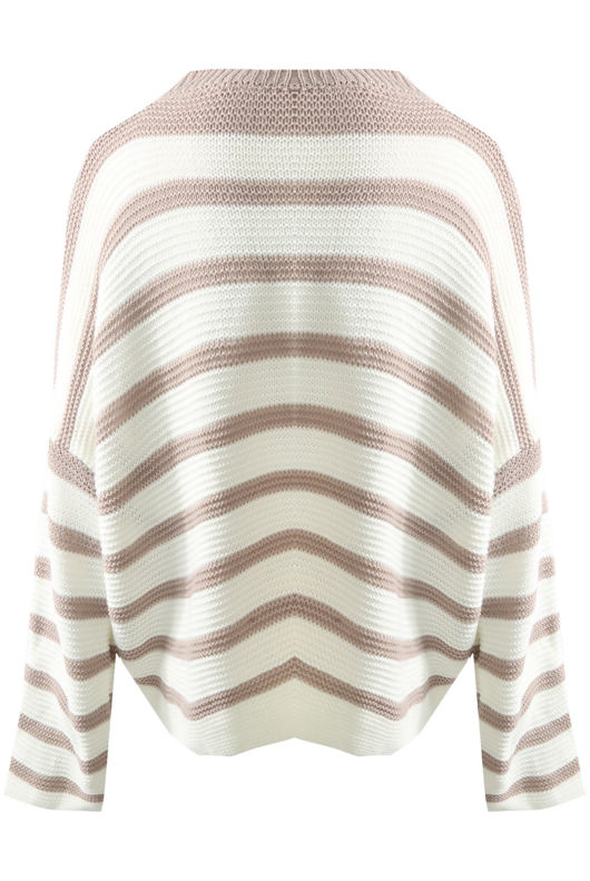 Beige Striped Jumper